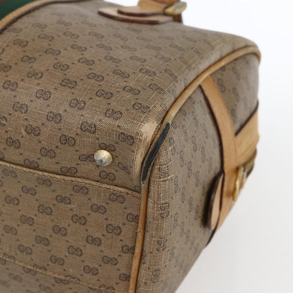 GUCCI Micro GG Supreme Web Sherry Line Bag PVC Beige 002 58 4422 Auth 173627