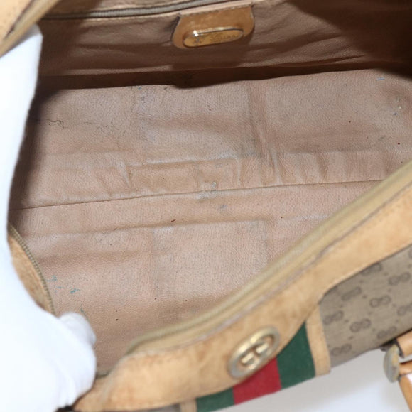 GUCCI Micro GG Supreme Web Sherry Line Bag PVC Beige 002 58 4422 Auth 173627