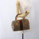 GUCCI Micro GG Supreme Web Sherry Line Bag PVC Beige 002 58 4422 Auth 173627-23