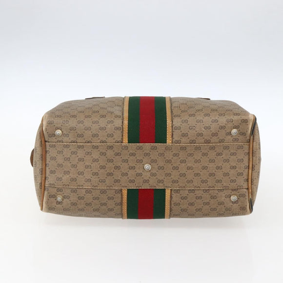 GUCCI Micro GG Supreme Web Sherry Line Bag PVC Beige 002 58 4422 Auth 173627