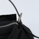 FENDI Mamma Baguette Shoulder Bag Black Silver Auth 173630-18