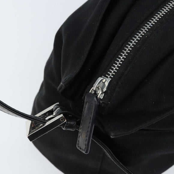 FENDI Mamma Baguette Shoulder Bag Black Silver Auth 173630