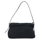 FENDI Mamma Baguette Shoulder Bag Black Silver Auth 173630-2