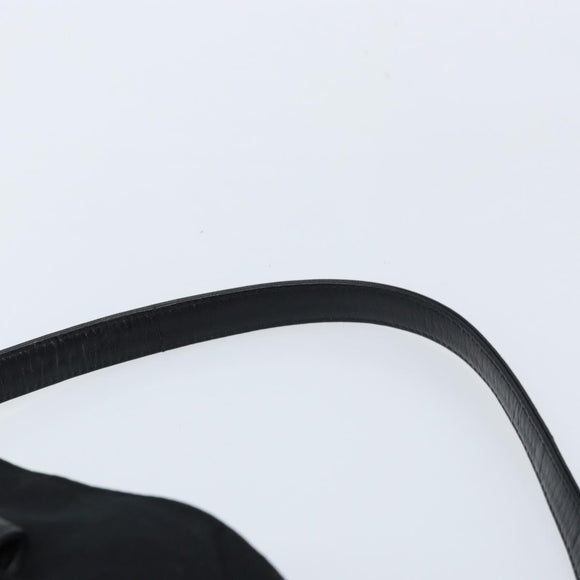 FENDI Mamma Baguette Shoulder Bag Black Silver Auth 173630