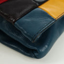 CELINE Shoulder Bag Leather Multicolor Silver Auth 173632V-10