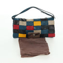 CELINE Shoulder Bag Leather Multicolor Silver Auth 173632V-24