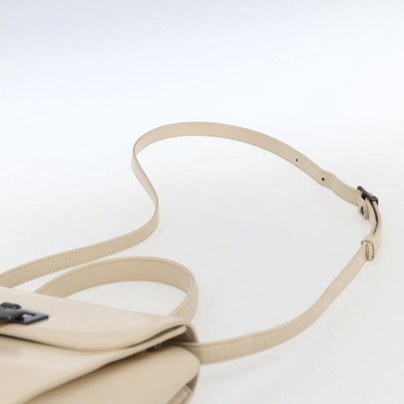 GIVENCHY Hand Bag Leather Light Beige Auth 173638