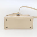 GIVENCHY Hand Bag Leather Light Beige Auth 173638-5
