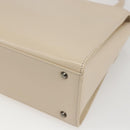 GIVENCHY Hand Bag Leather Light Beige Auth 173638-17
