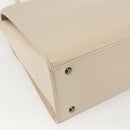 GIVENCHY Hand Bag Leather Light Beige Auth 173638-18