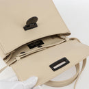 GIVENCHY Hand Bag Leather Light Beige Auth 173638-10