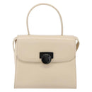 GIVENCHY Hand Bag Leather Light Beige Auth 173638-13