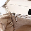GIVENCHY Hand Bag Leather Light Beige Auth 173638-22