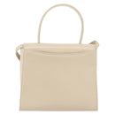 GIVENCHY Hand Bag Leather Light Beige Auth 173638-2