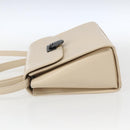 GIVENCHY Hand Bag Leather Light Beige Auth 173638-3