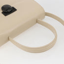 GIVENCHY Hand Bag Leather Light Beige Auth 173638-7