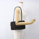 PRADA Shoulder Bag Nylon Leather Khaki Auth 173639-23