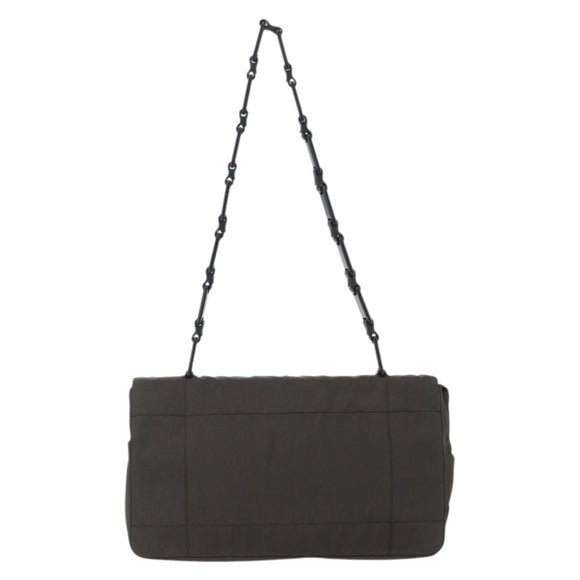 PRADA Shoulder Bag Nylon Leather Khaki Auth 173639
