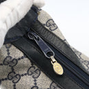 GUCCI GG Supreme Sherry Line Tote Bag PVC Navy Gold Auth 173640-15