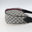 GUCCI GG Supreme Sherry Line Tote Bag PVC Navy Gold Auth 173640-5