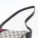 GUCCI GG Supreme Sherry Line Tote Bag PVC Navy Gold Auth 173640-8