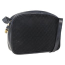LOEWE Shoulder Bag Canvas Leather Black Gold Auth 173644-1