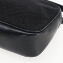 LOEWE Shoulder Bag Canvas Leather Black Gold Auth 173644-14