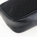 LOEWE Shoulder Bag Canvas Leather Black Gold Auth 173644-15
