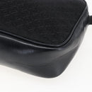 LOEWE Shoulder Bag Canvas Leather Black Gold Auth 173644-16
