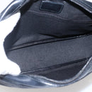 LOEWE Shoulder Bag Canvas Leather Black Gold Auth 173644-11