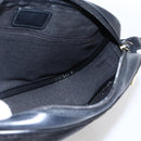 LOEWE Shoulder Bag Canvas Leather Black Gold Auth 173644-19