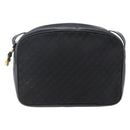 LOEWE Shoulder Bag Canvas Leather Black Gold Auth 173644-13