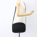LOEWE Shoulder Bag Canvas Leather Black Gold Auth 173644-23
