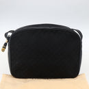 LOEWE Shoulder Bag Canvas Leather Black Gold Auth 173644-12