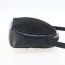 LOEWE Shoulder Bag Canvas Leather Black Gold Auth 173644-4