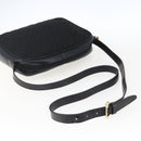 LOEWE Shoulder Bag Canvas Leather Black Gold Auth 173644-7