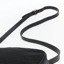 LOEWE Shoulder Bag Canvas Leather Black Gold Auth 173644-8