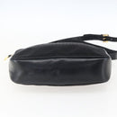 LOEWE Shoulder Bag Canvas Leather Black Gold Auth 173644-5