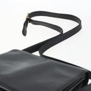GUCCI Horsebit Shoulder Bag Leather Black Gold Auth 173650-8