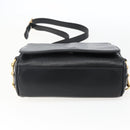 GUCCI Horsebit Shoulder Bag Leather Black Gold Auth 173650-5