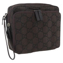 GUCCI GG Canvas business bag Clutch Bag Canvas Dark Brown 018 1603 Auth 173657-1
