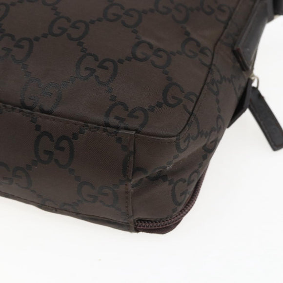 GUCCI GG Canvas business bag Clutch Bag Canvas Dark Brown 018 1603 Auth 173657