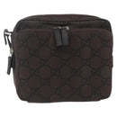 GUCCI GG Canvas business bag Clutch Bag Canvas Dark Brown 018 1603 Auth 173657-13