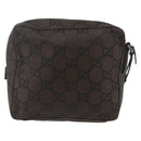 GUCCI GG Canvas business bag Clutch Bag Canvas Dark Brown 018 1603 Auth 173657-2
