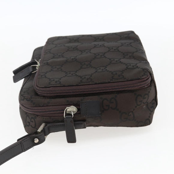 GUCCI GG Canvas business bag Clutch Bag Canvas Dark Brown 018 1603 Auth 173657