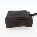 GUCCI GG Canvas business bag Clutch Bag Canvas Dark Brown 018 1603 Auth 173657-4