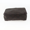 GUCCI GG Canvas business bag Clutch Bag Canvas Dark Brown 018 1603 Auth 173657-5