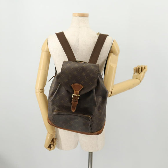 LOUIS VUITTON Monogram Montsouris GM Backpack M51135 LV Auth 173658