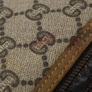 GUCCI GG Plus Supreme Web Sherry Line Boston Bag PVC Beige Auth 173664-16