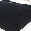 PRADA Hand Bag Nylon Black Silver Auth 173667-9